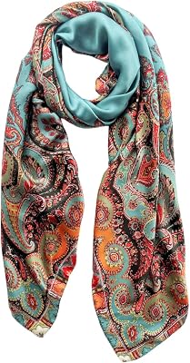 Long Silk Like Scarf Lightweight Satin Scarves Large Sunscreen Shawl Wrap for Women