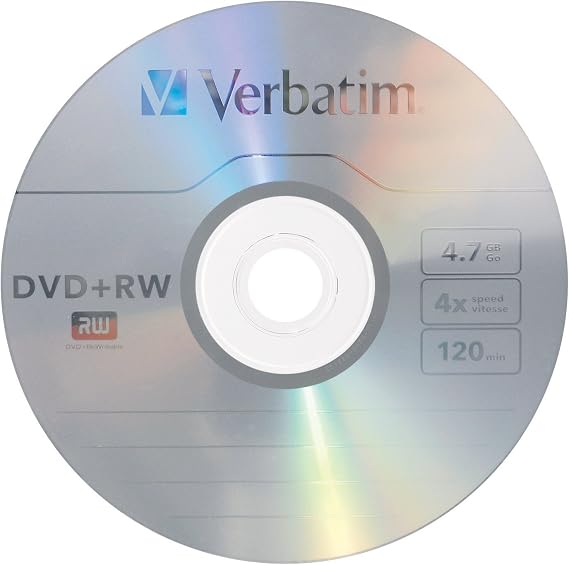 Verbatim DVD+RW 4.7GB 4X with Branded Surface - 1pk Jewel Case