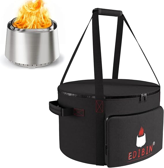 Smokeless Carry Bag Fit EAST OAK Fire Pit Smokeless 21" Firepits,Compatible with EAST OAK 21 inch Bonfire Fire Pit,600D Heavy Duty Fabric 21 inch Wood Burning Fireplaces Carry Bag