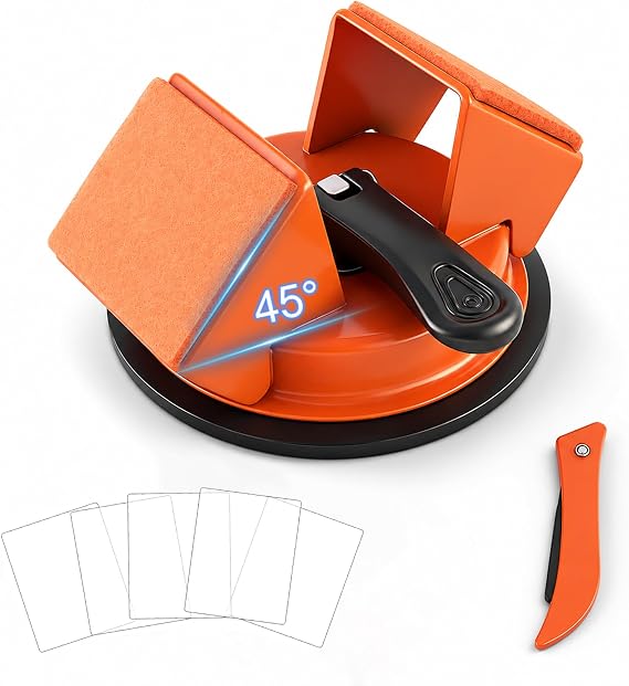 45° Angled Striking Surface Floor Gap Fixer Tool | Enhanced Suction Cup | Vinyl Flooring Tools Floor Gap Repair Tool , Vinyl Plank,felt pads,Suitable for hardwood/laminate/vinyl/LVP