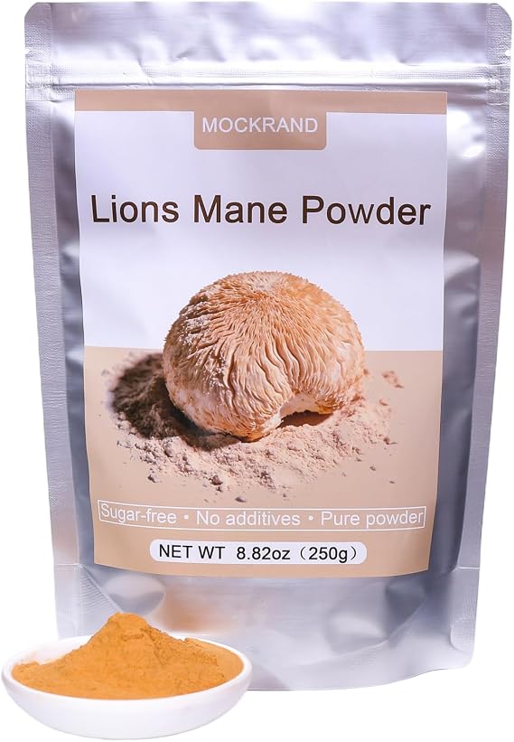 Lion's Mane Mushroom Powder 8.82oz,Easily Soluble in Water,Great for Smoothies & Coffee, Filler Free,Sugar-Free