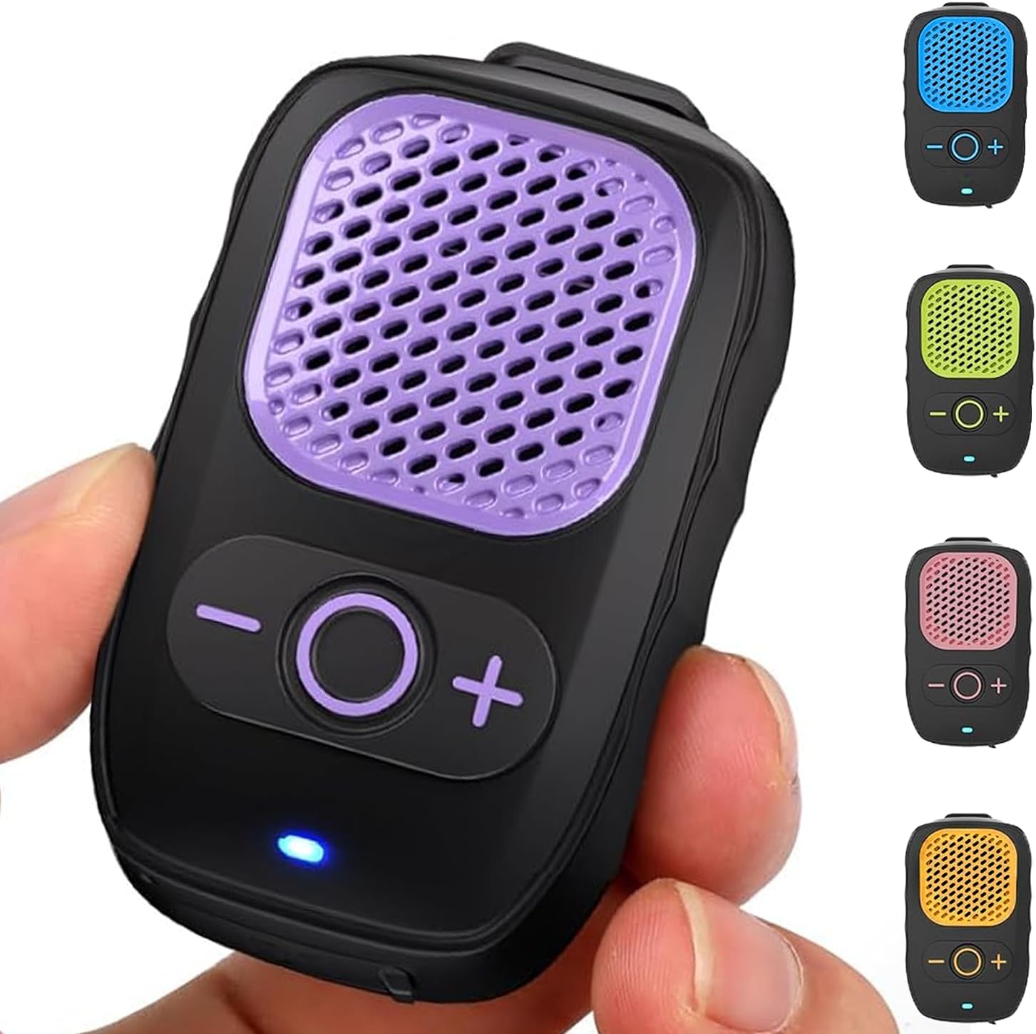Wearable Bluetooth Speaker - 30H Working Time Clip-On Wireless Jobsite Pro Water-Resistant Portable Speaker — Built-in Mic for Hands-Free Music and Calls, Purple Non-Magnetic