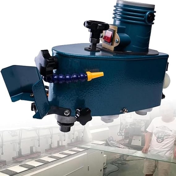 Electric Glass Edging Machine Edge Glass Grinding Machine 8000r/Min Glass Edger w/Bd Polishing Wheel Straight Round Bevel Edge Grinder Polishing Edge Machine