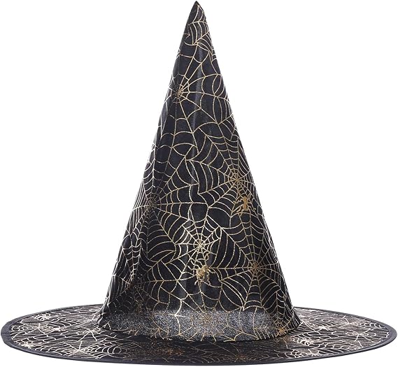 BITSEACOCO Halloween Witch Hats for Women, Adult Witches Wizard Cosplay Accessories, Black Red Purple Witches Hat