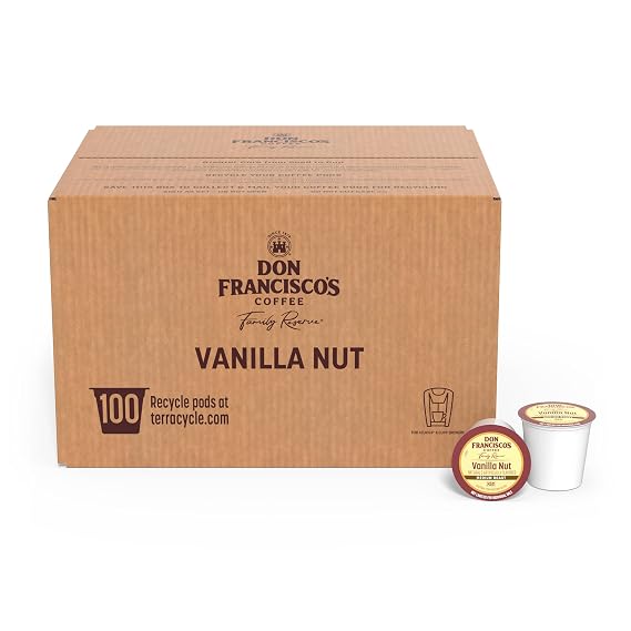 Don Francisco's Vanilla Nut Single Serve Coffee Pods, Medium Roast, 100ct