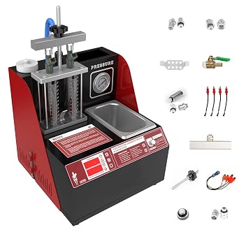 Fuel Injector Ultrasonic Cleaner Tester UNT60 Injector Cleaner Tester Automotive Engine Fuel Injector Cleaner Machine Fuel Injection Systems Cleaning Tester Tools for All Petrol 110V/220V