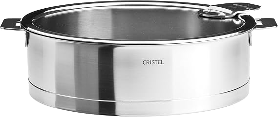 Cristel Strate S24QLKSA Saute Pan, 3.5 quart, Silver