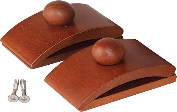 Precision Quilting Tools Classy Clamps Wooden Quilt Hangers - 2 Large Clips (Dark Wood) and Screws for Wall Hangings, Hang up and Display Quilts, Tapestries, Rugs, Fiber Art, and More