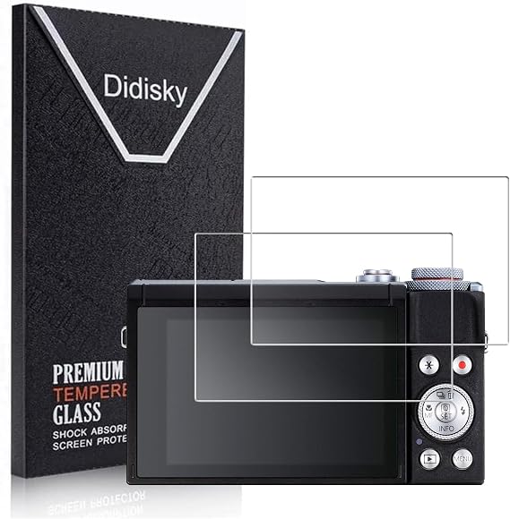 Didisky [2 Pack] Screen Protector for Canon G7X Mark III Camera, 0.3mm 9H Hardness,Tempered Glass,Anti-Scrach,Anti-Fingerprint,Anti-Bubble