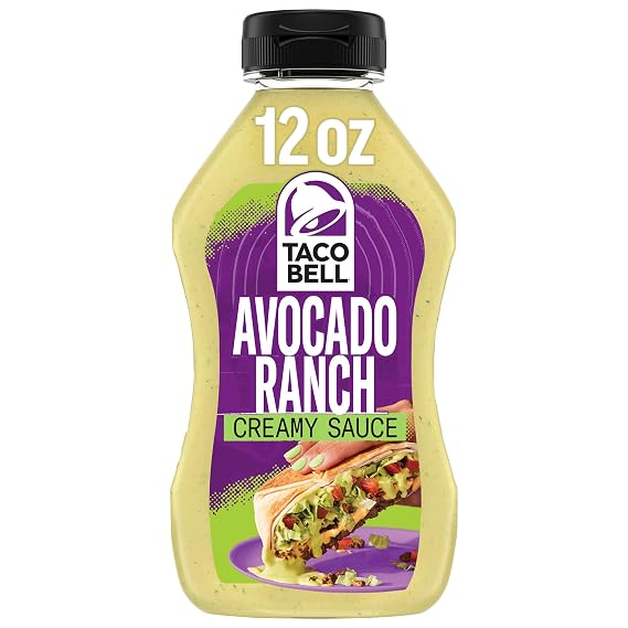 Taco Bell Sauce, Creamy Avocado Ranch, 12 fl oz Bottle