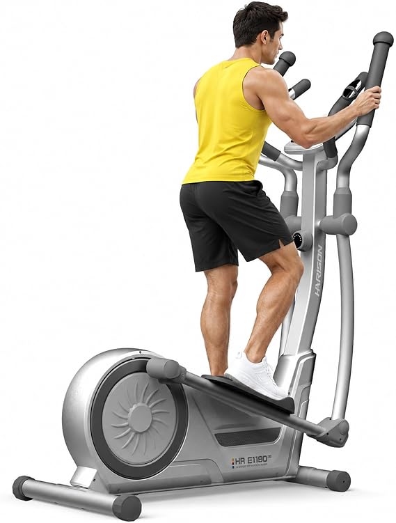 Home Elliptical Trainer, Indoor Exercise Machine for FullBody Workout & UnderDesk Fitness