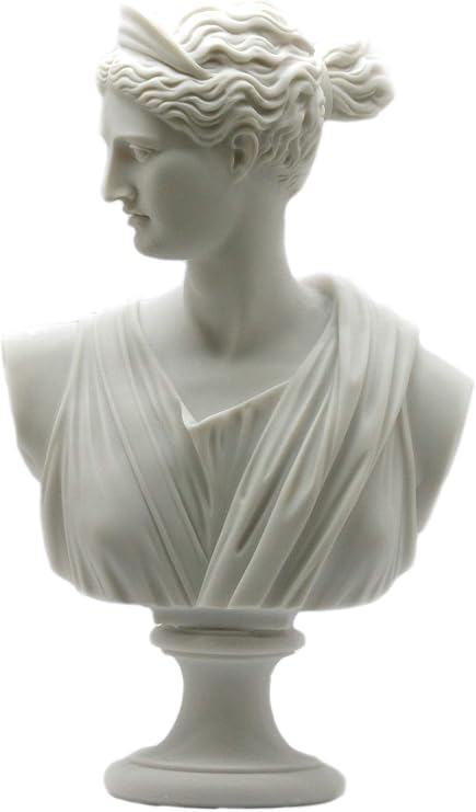 Artemis Diana Bust Head Greek Roman Goddess Statue Sculpture 11.8