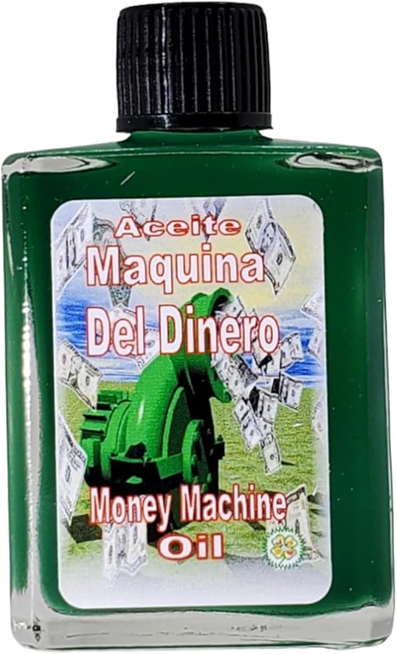 Money Machine Oil (Maquina Del Dinero Aceite) Spiritual Anointing Oil by CASA ESOTERICA MAGICK SPACE - Wealth & Success Spell - Create Financial Opportunities & Increase Earnings-0.5 FL OZ (1 Pack)
