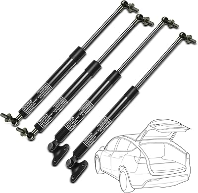 Set of 4 Lift Supports Gas Struts Replacement for Toyota Land Cruiser Lexus LX470 1998-2007 Front Hood and Rear Liftgate