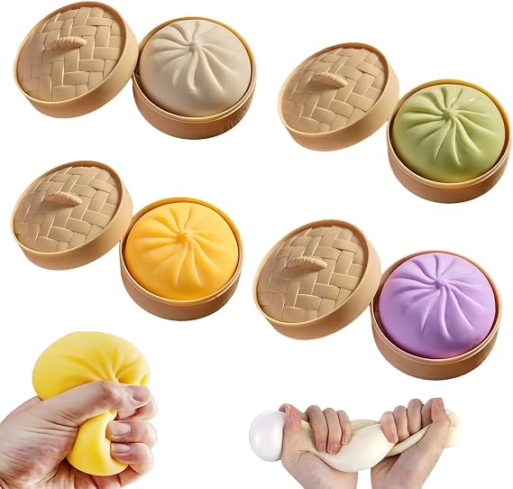 giant dumplings squishy, giant glitter dumplings, mega rainbow dumplings fidget, large stress relief sensory ball, anxiety relief squeeze toy, soft squeeze decompression fabric multi-colored