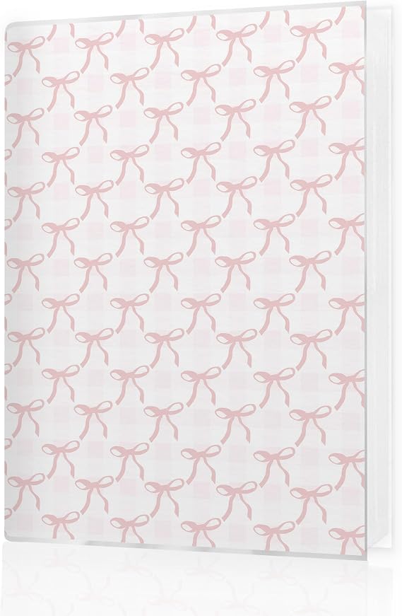 Coquette Pink Bow Photo Album 4x6, Aesthetic Preppy Girly Small Photo Album Memory Book Keepsake with 18 Pockets Hold 36 Pictures for Family Baby Graduation Wedding Anniversary Travel Vacation