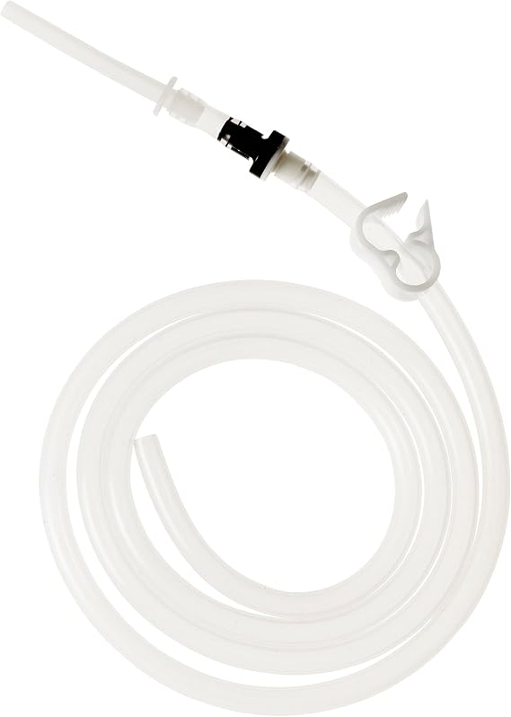 Purelife Silicone Enema Tubing Replacement Parts - Highest Medical Grade -No Kinking / Check Flow Valve that Prevents BackFlow / 3" Straight Enema Nozzle / Universal Fit
