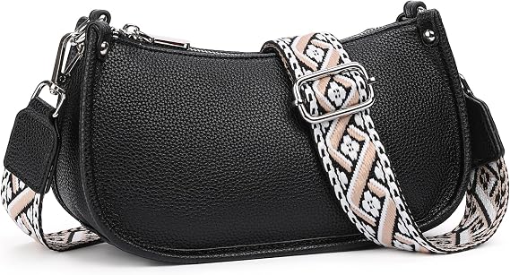 FALAN MULE Small Crossbody Bags for Women,Leather Trendy Cell Phone Bag Wallet Purses with Adjustable Strap
