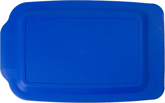 Replacement Lid fits Pyrex 9x13 233 Glass Casserole Baking Dish Container with Tab Handles, for 3-Quart Model 233-PC (Blue)
