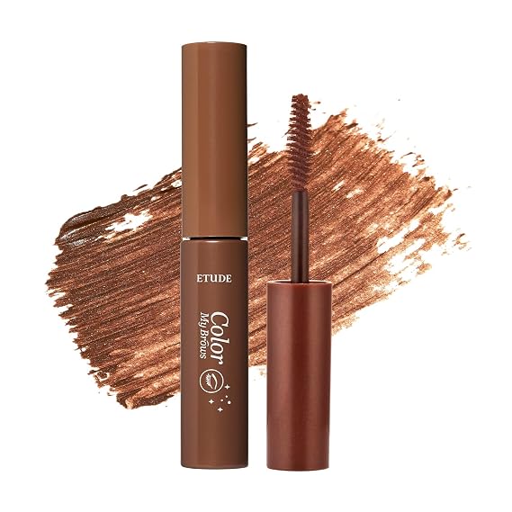 ETUDE Color My Brows Brow Mascara, Red Brown, Eyebrow Tint, 0.152 fl oz