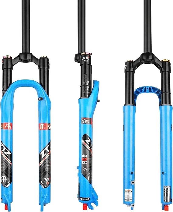 MTB Air Suspension Fork,Fit for 26/27.5/29 inch Mountain Bike, 120mm Travel, Rebound Adjust, QR 9mm, Manual/Remote Lockout, XC/AM Mountain Bike Front Fork, Ultralight