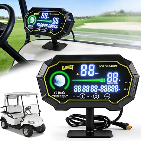 Golf Cart GPS Speedometer, Golf Cart Battery Meter for 48/36V EZGO Club Car