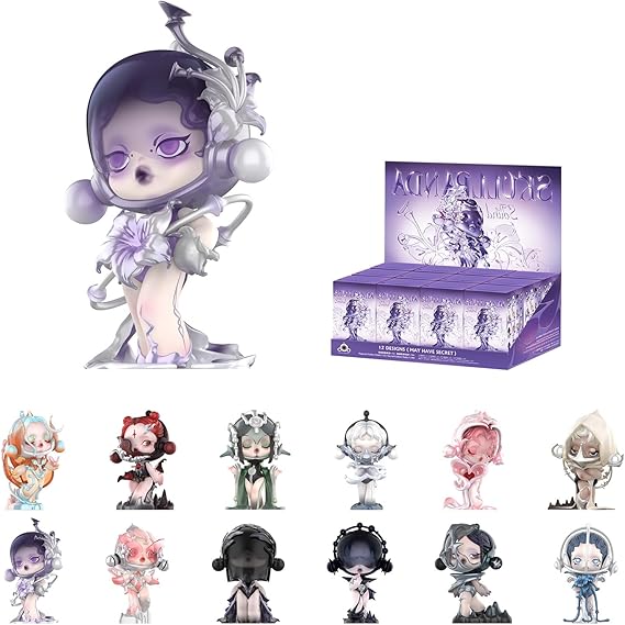 POP MART SKULLPANDA The Sound Series Figures, 12PCs SKULLPANDA Blind Box Figures, Random Design Action Figures Collectible Toys Home Decorations,