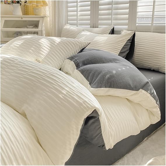 Bedding Set Duvet Cover Flat Sheets Pillowcase Bed Sheet Set Soft Comforter Cover Bed LinensSet - Style,Bed Cover(B,King)