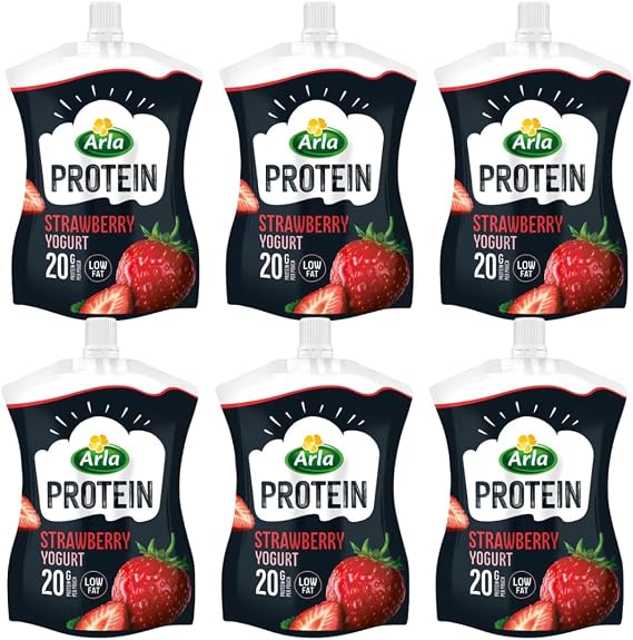 Protein Yogurt Strawberry Pouch 6x200g Arlas (Strawberry 6x200g)