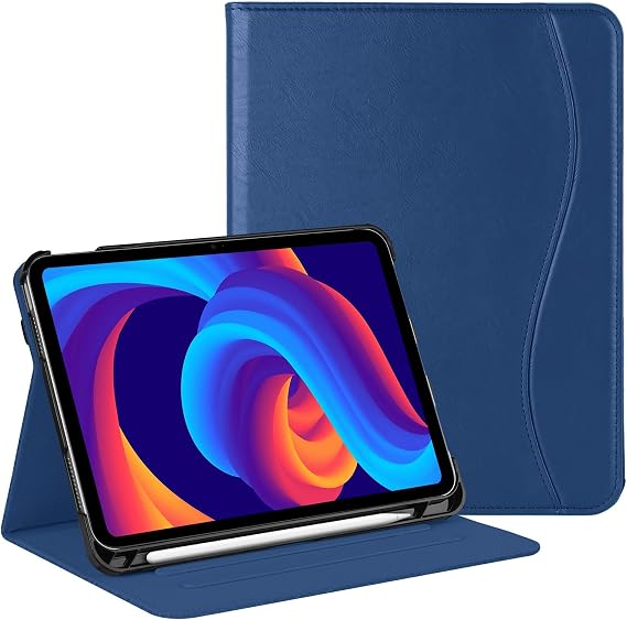 HGWALP Protective Case for iPad (A16) 11th Generation 11 Inch (2025) & iPad 10th Generation 10.9 Inch (2022), Multi-Angle Viewing Stand Cover with Pen Holder & Pocket,-Navy