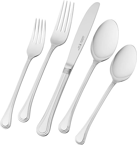 HENCKELS Astley 20-piece Flatware Set, 18/10 Stainless Steel, Silver