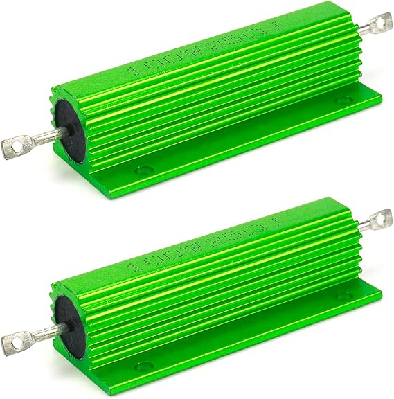 Wirewound Resistor 100W 25Ohm Aluminum Housed 2Pcs | These 2 aluminum-housed wirewound resistors provide 100W power at 25 ohm.
