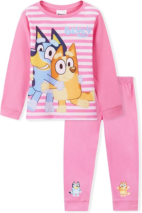 Bluey Pajama Set for Girls Toddlers Long 2 Pc PJs Comfy Lounge Set Loungewear Soft Pajamas Nightwear PJ Gifts for Girls