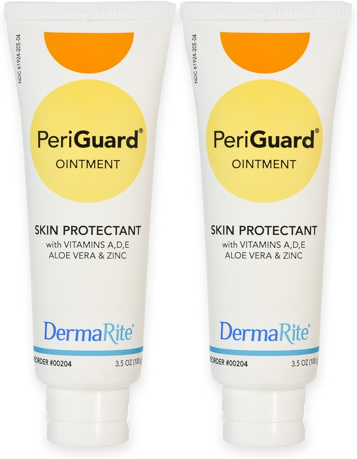 PeriGuard Skin Protectant Ointment - Vitamin A, D, E, Aloe Vera, Zinc, Petroleum Based Moisture Barrier - 2 Tubes, 3.5 oz Each