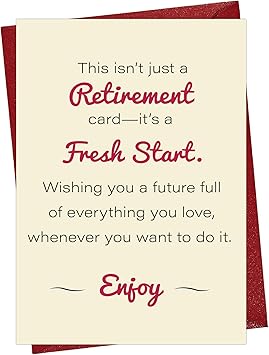 Cheerin Sentimental Retirement Card Happy Retirement Card for Men and Women with Envelope Farewell Gift for Coworkers, Boss, or Friend
