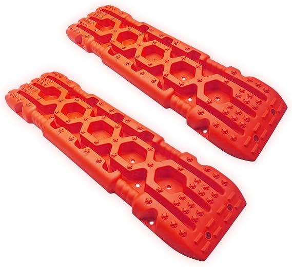 Off-Road Traction Boards, 2PCS 42''x12.2'' Recovery Boards, Heavy Duty Tire Traction Mats for Sand, Snow, and Mud