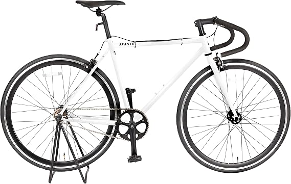 Fixed Gear Bike PISTO Chromoly Frame, Durability, 700C, Lightweight, Road Bicycle, Simple, Fixed Gear⇔Free Gear Free Conversion, Brake Included
