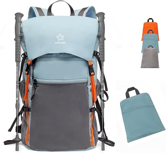 Rucksack 20L Lightweight Foldable - Packable Water-Resistant Daypack for Hiking,Hill Walking,Travel & Daily Commute - Compact & Durable(Blue)