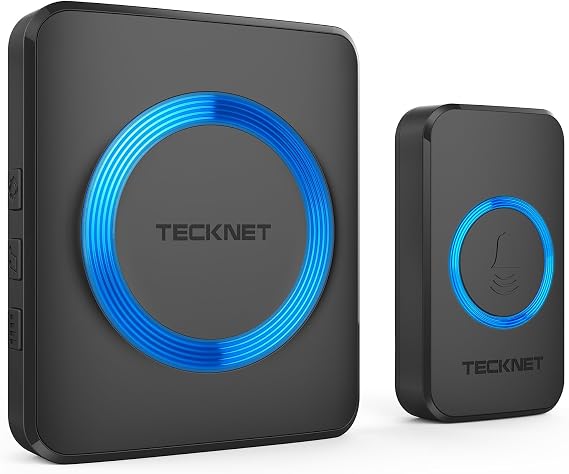 Tecknet Waterproof Wireless Bell Set Wireless Doorbell