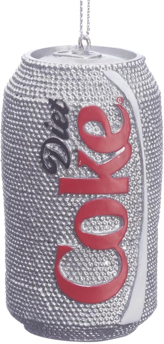Coca-Cola Glittered Diet Coke Can Ornament by Kurt Adler