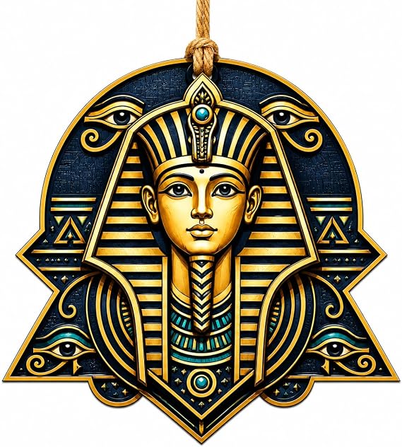 Pharaoh Egypt Ancient History Wooden Hanging Christmas Ornament