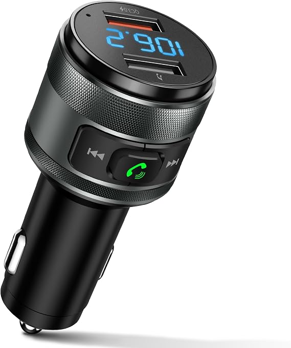 IMDEN Bluetooth 6.0 FM Transmitter for Car Adapter with MP3 Player | Hands-Free Calls, CVC Noise Reduction, QC 3.0 Charger, Dual USB Ports, USB Drive MP3 Playback, 12V/24V Vehicles