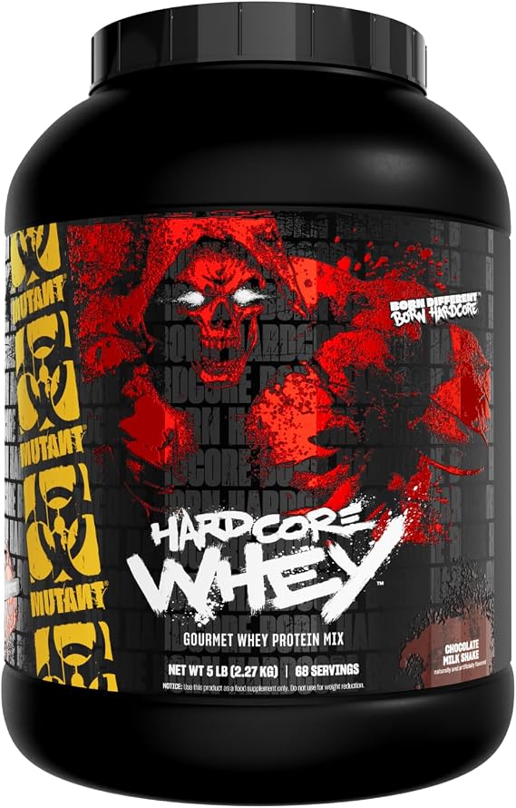 MUTANT Hardcore WHEY, 100% Whey Protein Isolate, Chocolate Milkshake, 5 lb