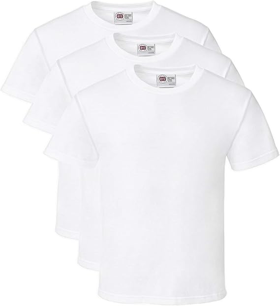 BYC Men's 3-Pack White Premium Soft Short Sleeve T-Shirts