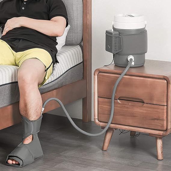 EVERCRYO Cryo Cuff Ankle Cold Therapy Machine, Cryotherapy Cold Pack with Gravity-fed Cooler, Effective Ankle Cold Compress Therapy Kit