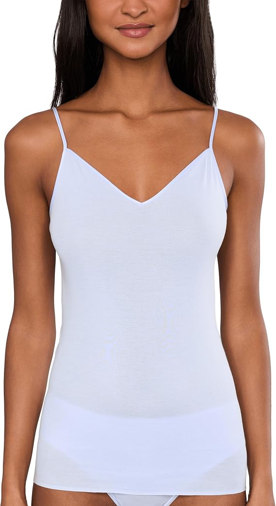 HANRO Cotton Seamless V-Neck Spaghetti Camisole