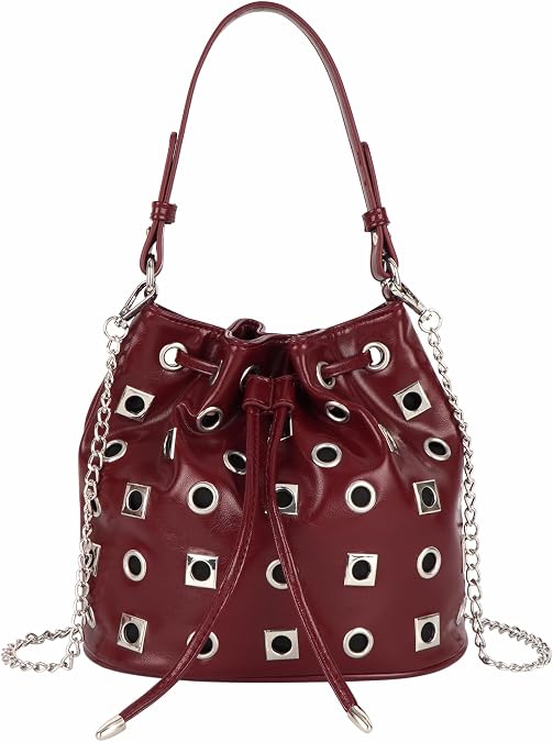 LABANCA Women Rhinestones Bucket Bag Bling Crystal Hobo Bag Sparkly Crossbody Bag Handbag Clutch Purses