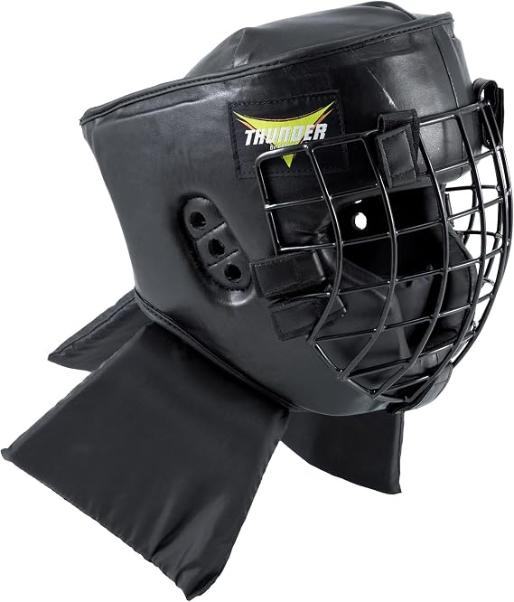 ProForce Thunder Padded Combat Head Guard with Face Cage - Medium, Black