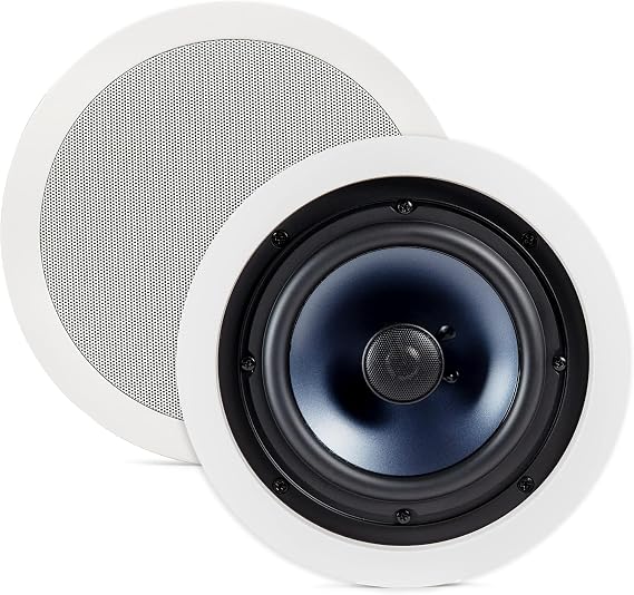 Polk Audio RC60i 2-Way Premium in-Ceiling Speaker, 6.5" Round Pair, White