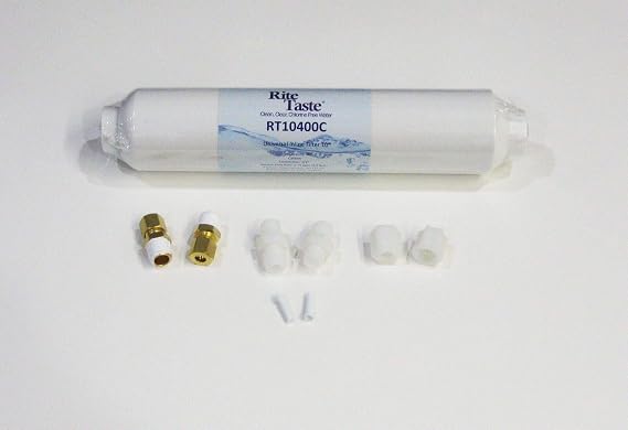 Rite Taste RT10400C 10" Universal Inline Refrigerator Water Filter 1/4" fittings